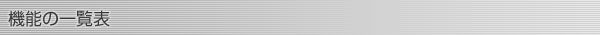 機能の一覧表