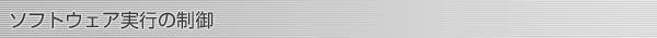 ソフトウェア実行の制御