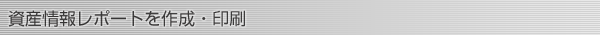 資産情報レポートを作成・印刷